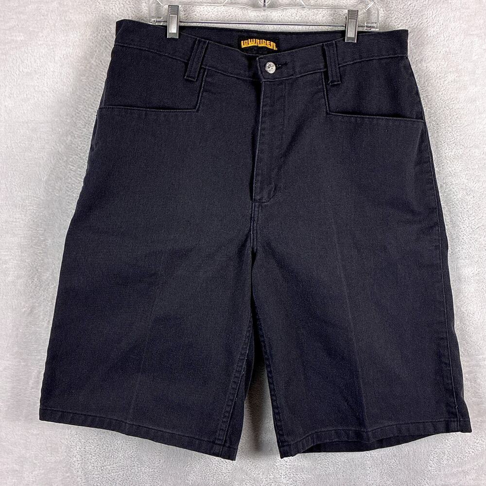 VTG Lowrider Shorts Mens 38 (36) Black Impala Carpenter Streetwear Skate LA Y2K